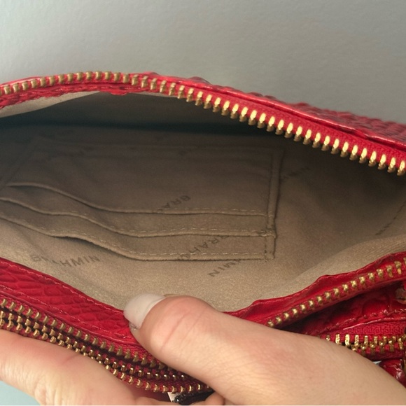 Brahmin Red Embossed Clutch